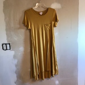 LuluRoe mustard Carly Dress